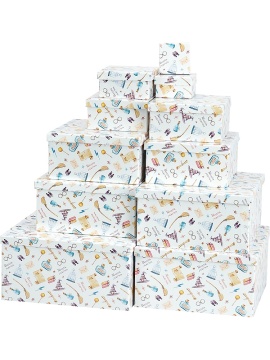 Набор подарочных коробок 11в1 "Школа магии" 25,5*25,5*13 - 5,5*5,5*2,5 см