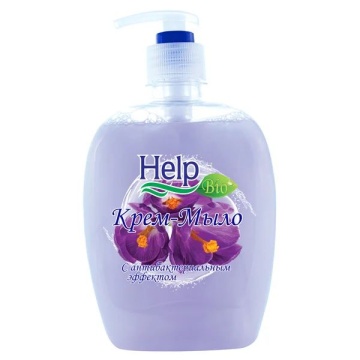 Мыло жидкое ХЭЛП 500 мл крем-мыло (дозатор) антибакт., фиалка