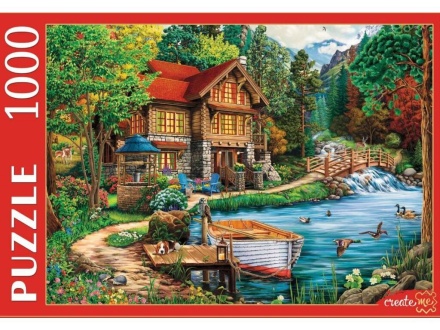 Пазлы 1000 элементов  685*480мм. "Домик у причала"