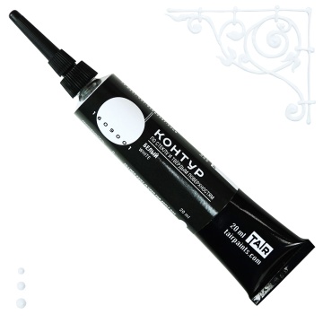 Контур по стеклу 20 мл, белый