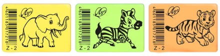Ластик  Луч " ZOO "Z2 35*25*8 мм, флуоресцентный, ассорти
