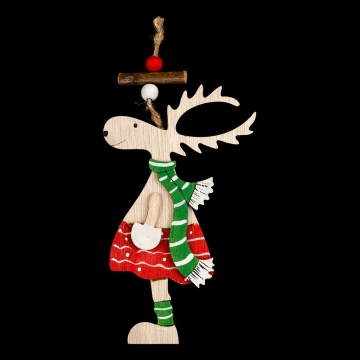 Украшение ErichKrause Decor Олень в шарфе 15см, дерево