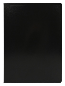 Папка 2 кольца 18 мм 0,5 мм пластик А4 черная