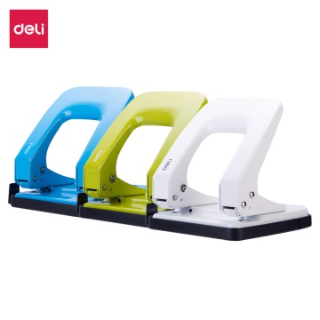 Дырокол Deli  35 лист., металл, ассорти