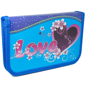 Пенал 1 отд. (190*115*30) молния, лам.картон "Love"
