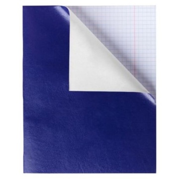 Тетрадь А5  48л кл. скоба бумвинил Hatber "Синяя"