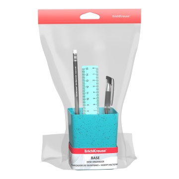 Набор настольный пластиковый ErichKrause Base, Grains, бирюзовый