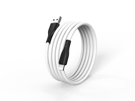 Кабель Smartbuy S21 Lightning для зарядки и передачи данных, белый, 2,4А, 1м