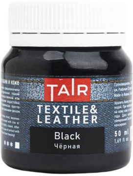 Краска акрил. по ткани и коже  50 мл, черная
