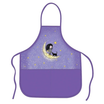 Фартук для труда 530*445мм 2 кармана "Девочка на луне"