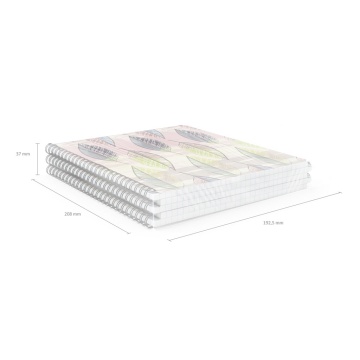 Тетрадь общая с пластиковой обложкой на спирали ErichKrause Flora, А5+, 60 листов, клетка