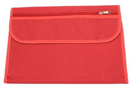 Папка д/труда А4 1отд. липучка, ткань "Красная"