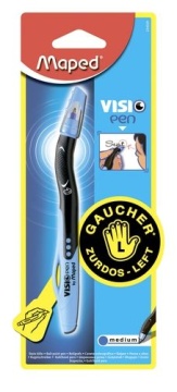 Ручка для левшей VISIO спец.форма, эргоном., синяя, блистер