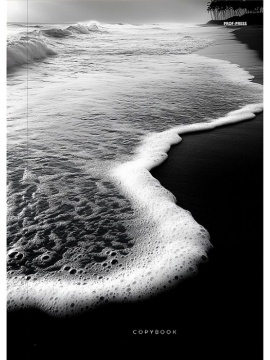 Тетрадь А4 96л кл. гребень Проф-Пресс "Морская пена - 4" софт-тач