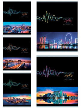 Тетрадь А5 40л кл. Проф-Пресс "Огни города"