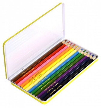 Набор цветных карандашей Каляка-Маляка 12 цв. шестигран. корп. дерев. метал.кор.