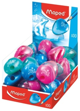 Точилка пласт. с контейнером 1 отв. I-GLOO, полупрозр., ассорти