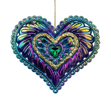 Украшение ErichKrause Decor Сердце аквамарин 10.5см