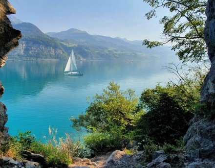 Календарь Трио 295*720мм на 2026г. Озеро_парусник