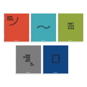 Тетрадь А5 96л кл. Феникс+ "Стимул" софт-тач, 5диз.в блоке, бел.100%