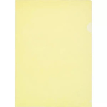 Папка уголок А4 прозр. плотн. 0,18мм жёлтая