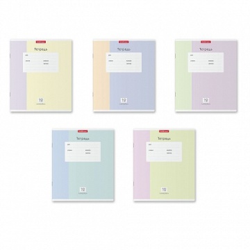 Тетрадь 12л линейка мелов "Optima Blocks" ассорти (5диз) 60г.м2 ERICH KRAUSE 58222