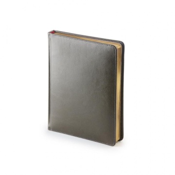 Ежедневник недат. А6 136л., кожзам, тв.обл. "Sidney Nebraska. Серый"