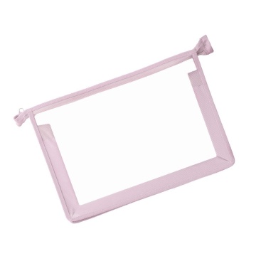 Папка д/тетрад. А4 (325*230*25) молния сверху, пластик "Офис б/цв Розовая"