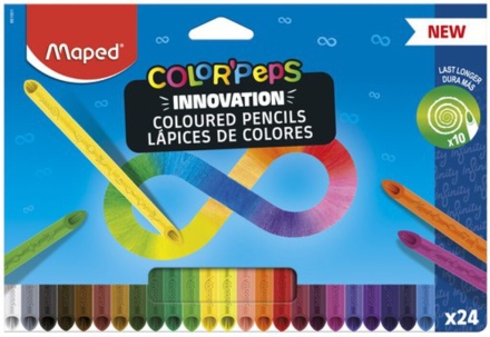 Карандаши цвет. 24цв  Maped Color INFINITY трехгран. корпус, карт. упак.