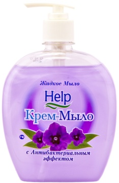 Мыло жидкое ХЭЛП 500 мл крем-мыло (дозатор), ассорти