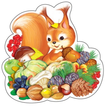 Вырубная фигурка 10*15см "Белочка в дарах осени"