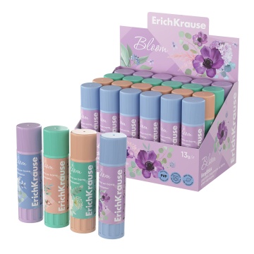 Клей-карандаш ErichKrause EasyStick Pastel Bloom 13 гр.