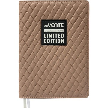 Ежедневник недат. А5 deVENTE Tailor 320стр., бежевый, тв.обложка, кожзам, аппликация