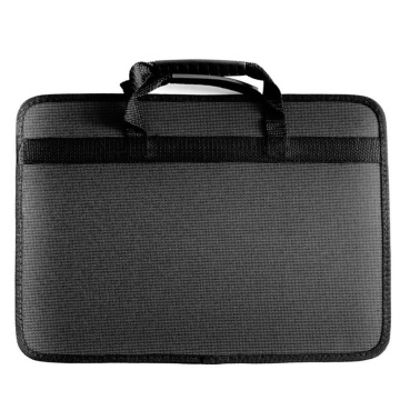 Портфель ткань Луга 1 отделение ручки-тесьма, чёрный