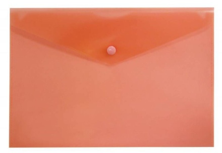 Конверт на кнопке А5 0,18мм однотонный красный