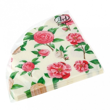Салфетка Art Bouquet Rondo "Нежные розы" Ф32см, 12шт., 3-х слойная