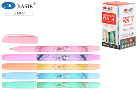 Шариковая ручка с чернилами на масляной основе; цветной пластиковый корпус с серебристым рисунком .ассорти.; цвет чернил-синий, толщина пишущего наконечника 0,7 mm.