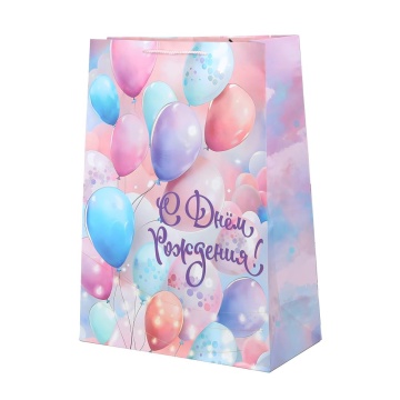 Пакет подар. бумажн. 33*45*15 см 140гр/м2 Шары