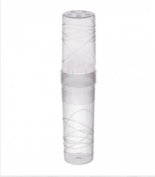 Пенал пластиковый тубус (195*45*45) "Cristal"