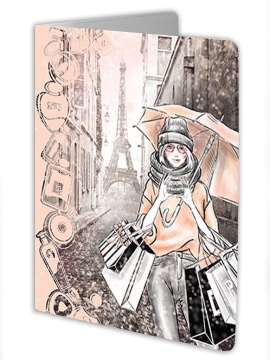 Обложка для паспорта ПВХ "Art Print Paris" slim