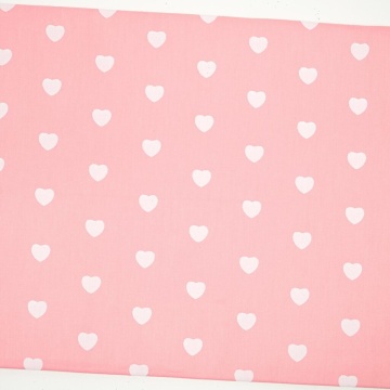 Основа д/ твор. 21*29 см "Белые сердечки на голубом/розовом" текстиль 10 шт.