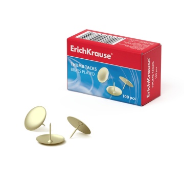 Кнопки  10мм (100шт) омедненные, карт.уп.