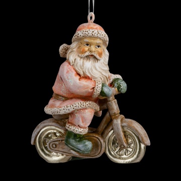 Украшение ErichKrause Decor Санта на байке пастель 7.5см