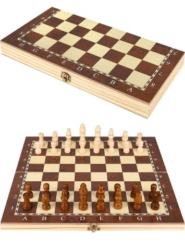 Игра 3в1 "Королевская битва" шахматы, шашки, нарды 30*15см доска и фигуры деревянные