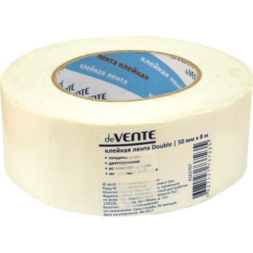 Скотч 2 сторон. 50мм*8м 100мкм вспененная основа