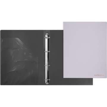 Папка на кольцах (без блока) А5 deVENTE. Esthetics", внутр.карман, лавандово-пепельная
