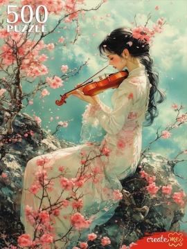 Пазлы 500 элементов 480*330мм. "Мелодия Сакуры"