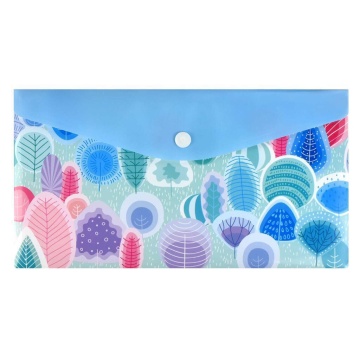 Конверт на кнопке  с рисунком 260*140мм, Сказочный лес