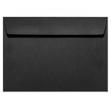 Конверт 114*162мм черный, силик.лента
