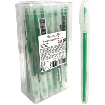 Текстовыделитель "Attomex" 1-4мм зеленый, круг. корпус